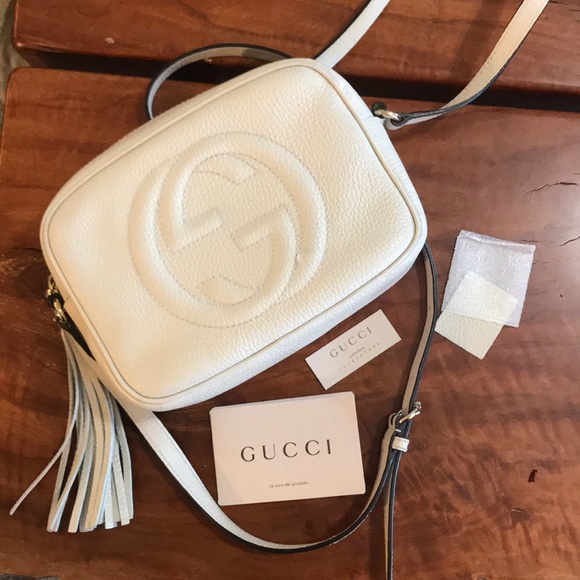 cream gucci purse